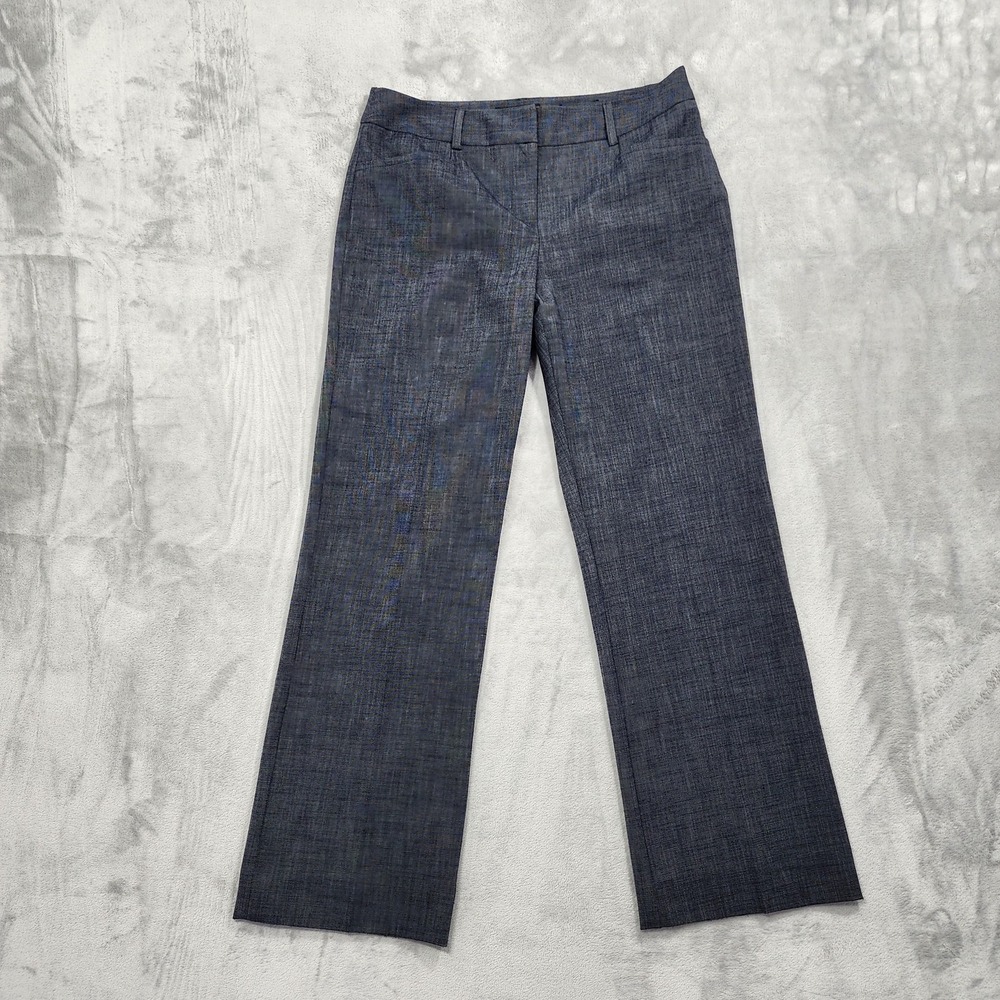 Apt. 9 Pants Womens 8 Blue Gray Modern Fit Straight Twill Stretch Dress Office‎